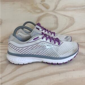 Brooks - Ghost 12 - Running Shoes - White/Purple - Women's - 8.5(B) -1203051B186